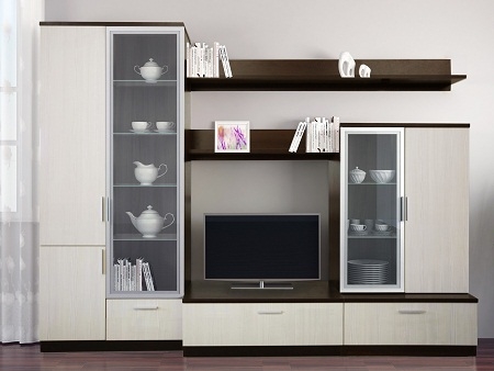 Paredes modulares modernas para la sala de estar: características y beneficios