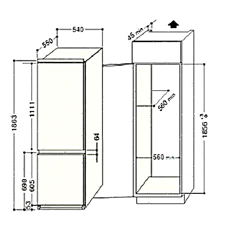 A beépített hűtőszekrény megfelelő telepítése