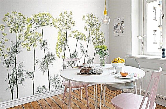 Wallpaper for a small kitchen