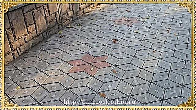 Laying options for paving slabs Rhombus - star, hexagon, 3D effects