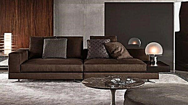 Interieur mit einem braunen Sofa, den Regeln der Wahl und Lage