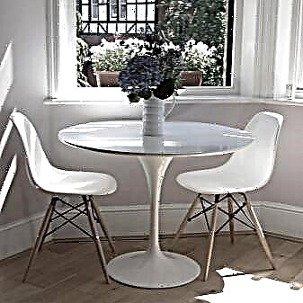 Kitchen table on one leg: types, advantages and disadvantages