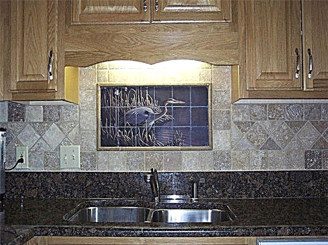 Panel de azulejos en la cocina