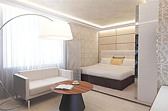 Buenos ejemplos de combinación de un dormitorio y una sala de estar en una habitación.