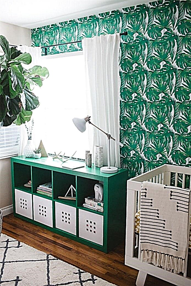 Interior con papel tapiz en colores verdes: diseño, combinación, elección de estilo, 70 fotos.