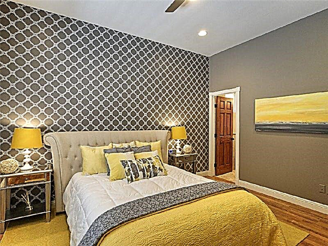 غرفة نوم صفراء - صورة تصميم صفراء في غرفة النوم