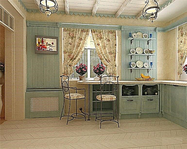 Curtains in the Provence style kitchen: selection tips and current models