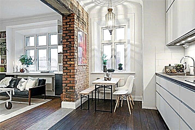 Küche-Wohnzimmer-Design 30 Quadratmeter mit Foto