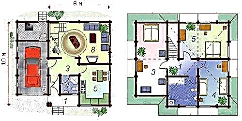 Project of a house measuring 8x10 m: successful layout options