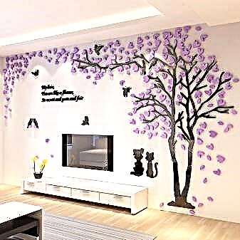 Adesivos de papel de parede: decorar o interior com uma decoração elegante
