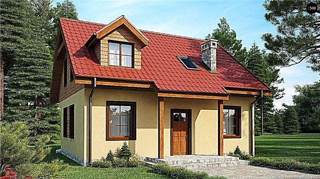 Vorgefertigte Projekte von Häusern und Hütten mit Dachboden